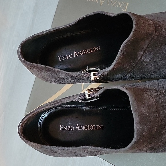 Enzo Angiolini Dark Grey Suede Booties - Picture 9 of 14